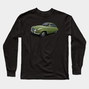 1971 Saab 96 saloon in verona green Long Sleeve T-Shirt